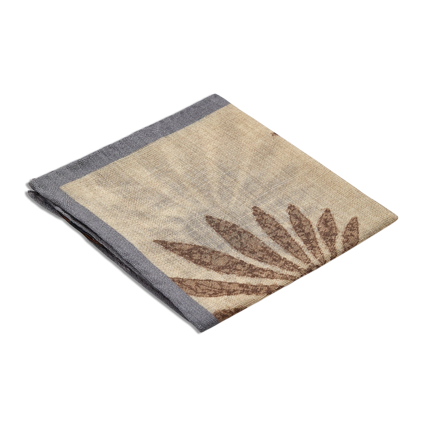 BEIGE & GREY FLOWER POCHETTE