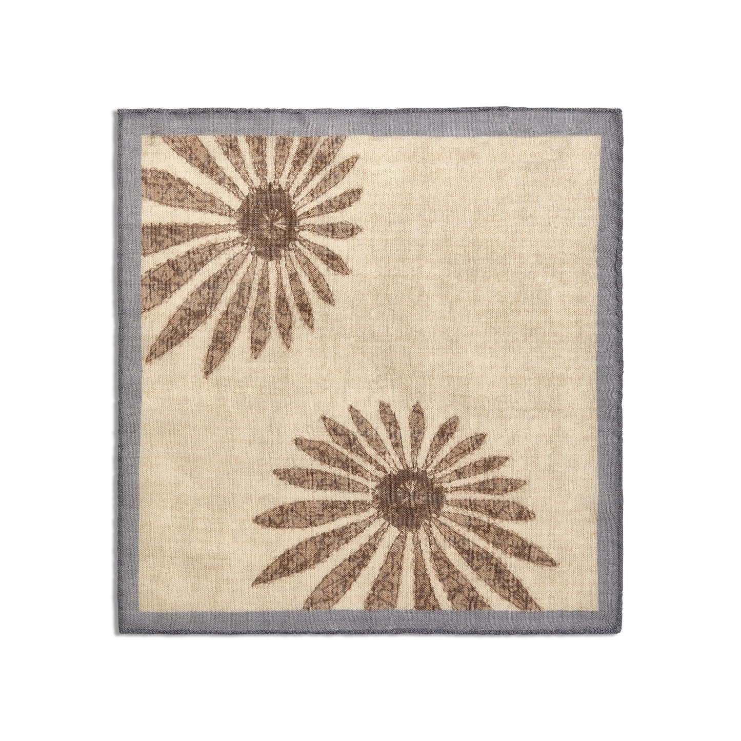 BEIGE & GREY FLOWER POCHETTE