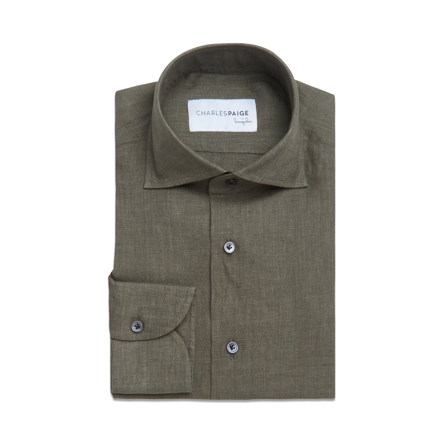DARK GREEN LINEN SHIRT