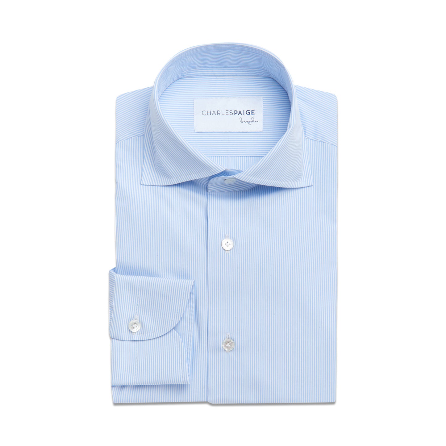 LIGHT BLUE PINSTRIPE SHIRT