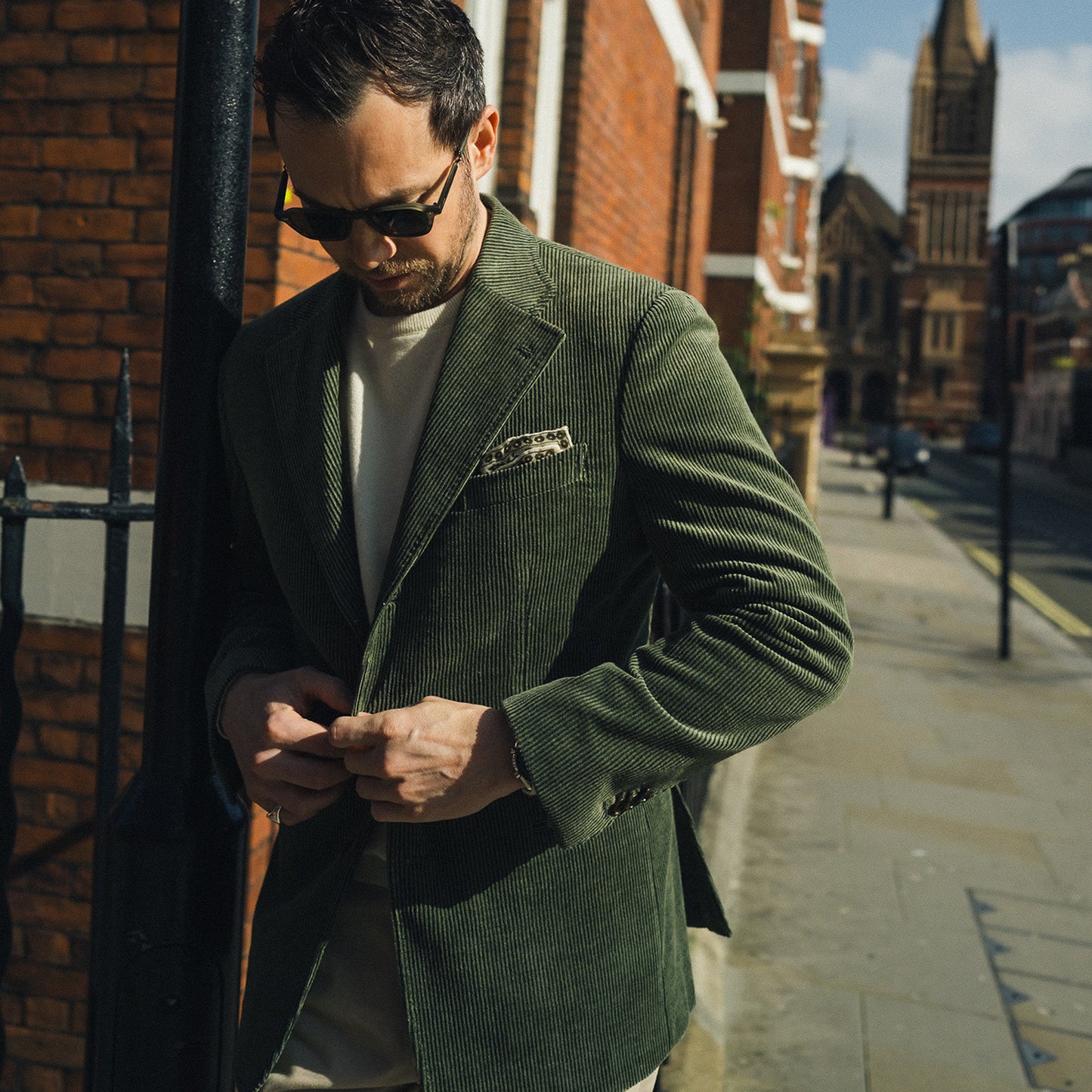 MOSS GREEN CORDUROY BLAZER