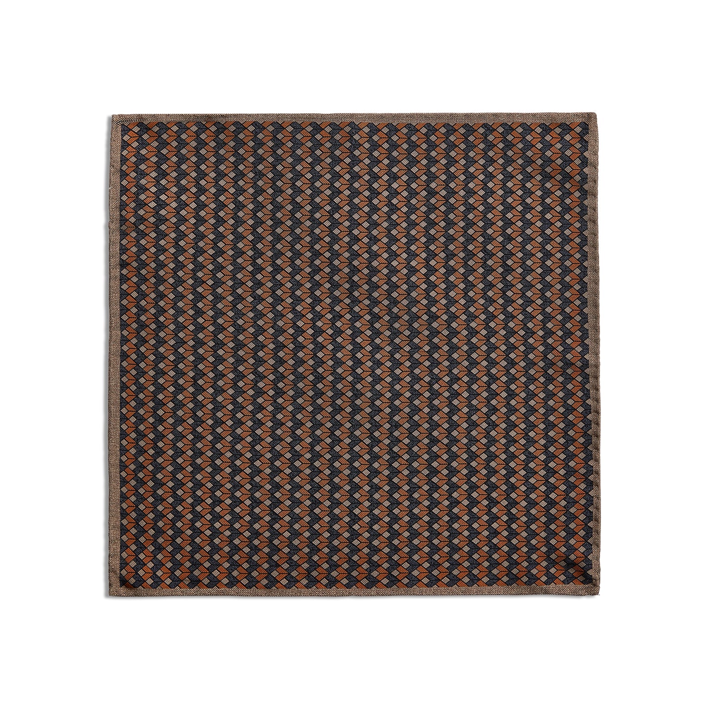 ORANGE & NAVY GEOMETRIC POCHETTE