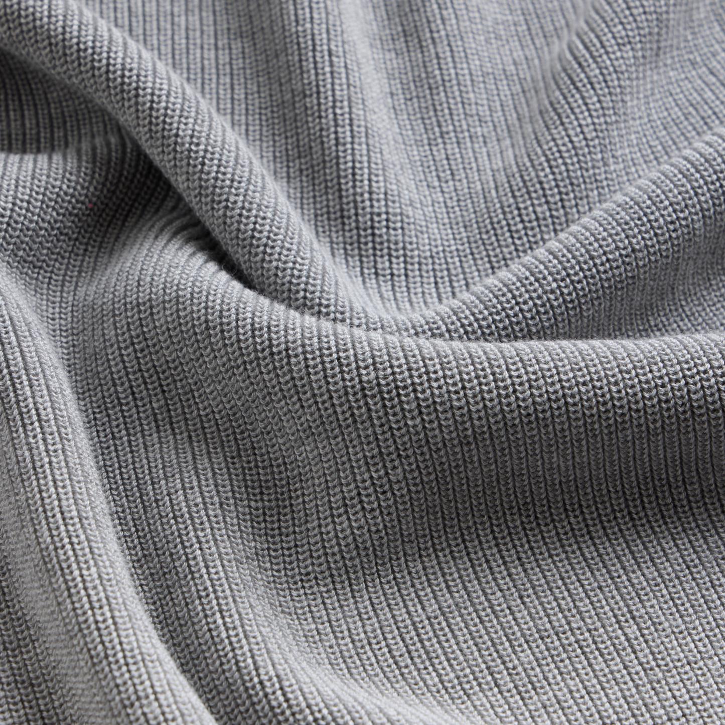 GREY FISHERMANS RIB CREWNECK