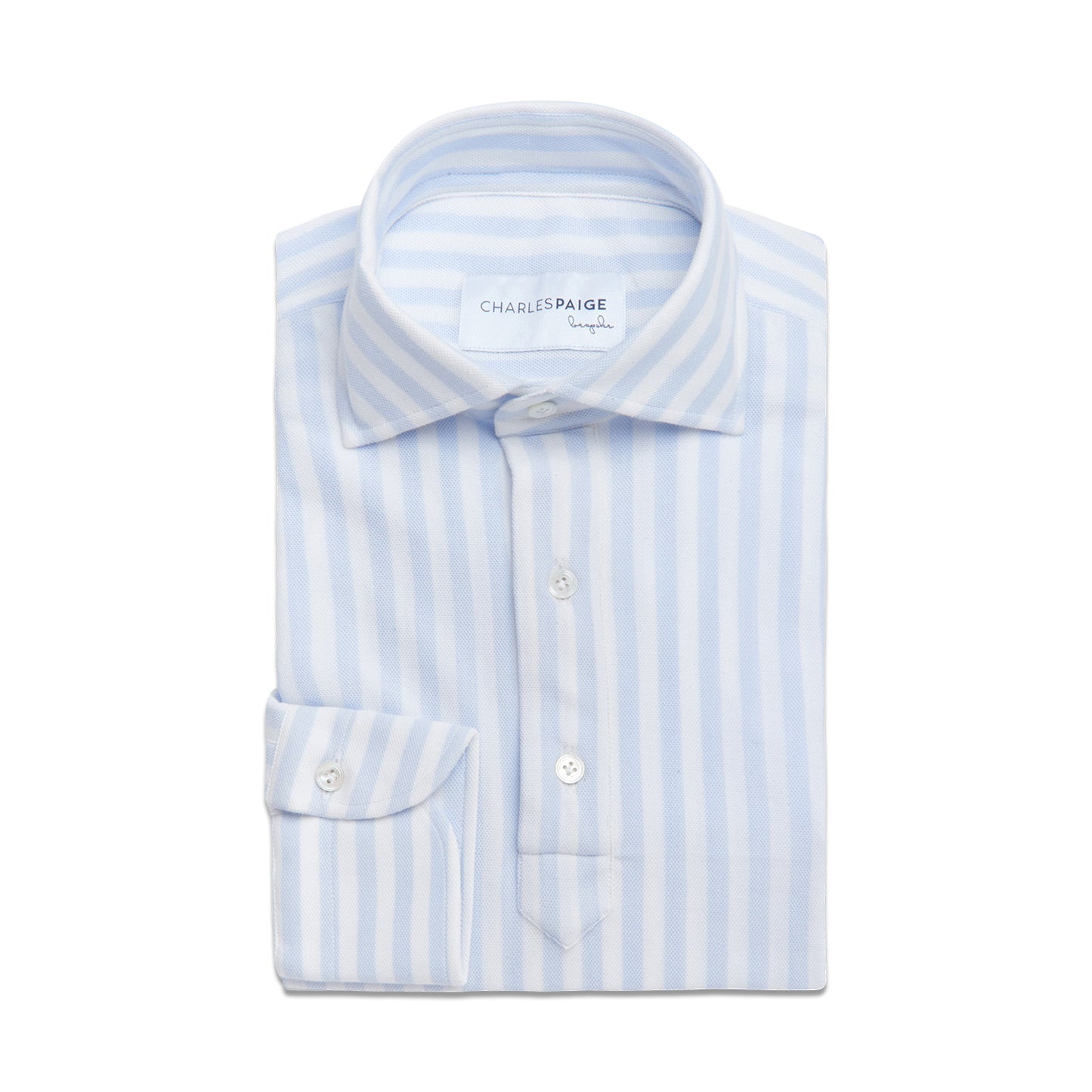 LIGHT BLUE STRIPE JERSEY POPOVER